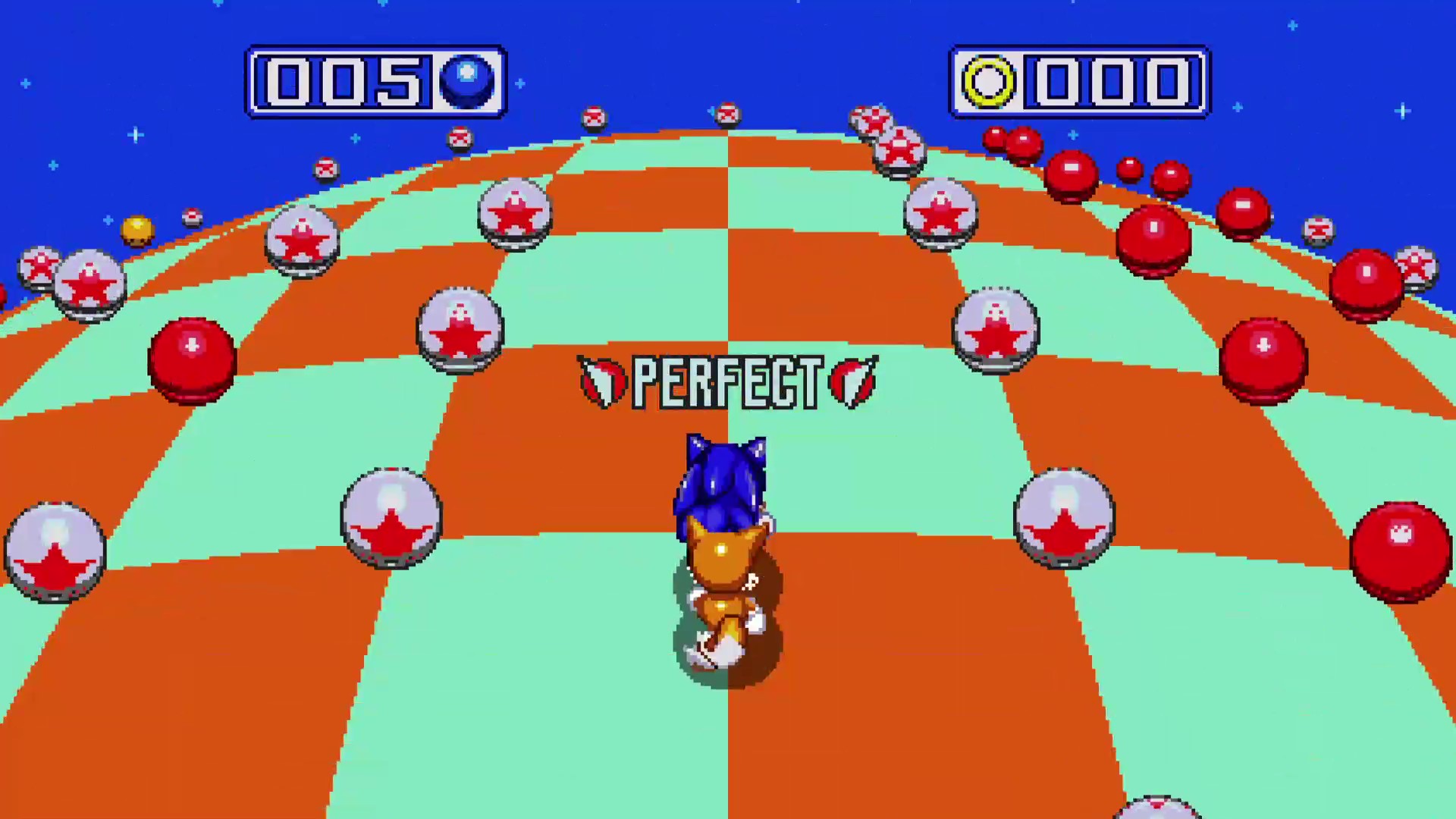 Getting a perfect in the Blue Spheres special stage just rewards you with coins